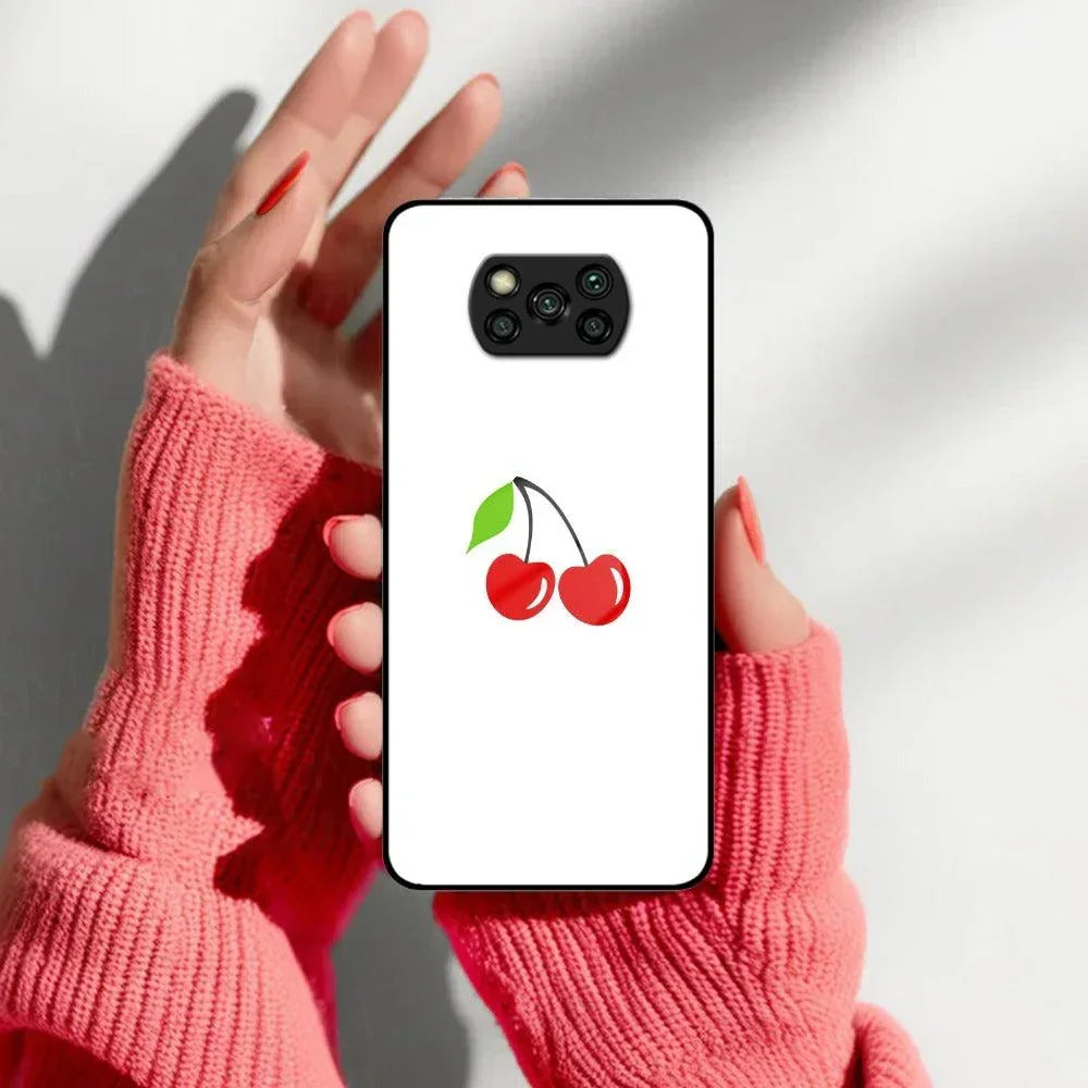 Cherry Glass Case Cover For Poco - ShopOnCliQ