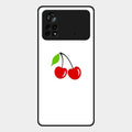 Cherry Glass Case Cover For Poco X4 Pro 5G