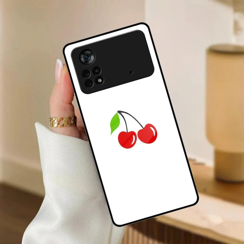 Cherry Glass Case Cover For Poco - ShopOnCliQ