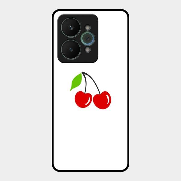 Cherry Glass Case Cover For Realme 15 5G
