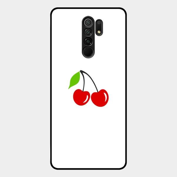 Cherry Glass Case Cover For Redmi 9 Prime