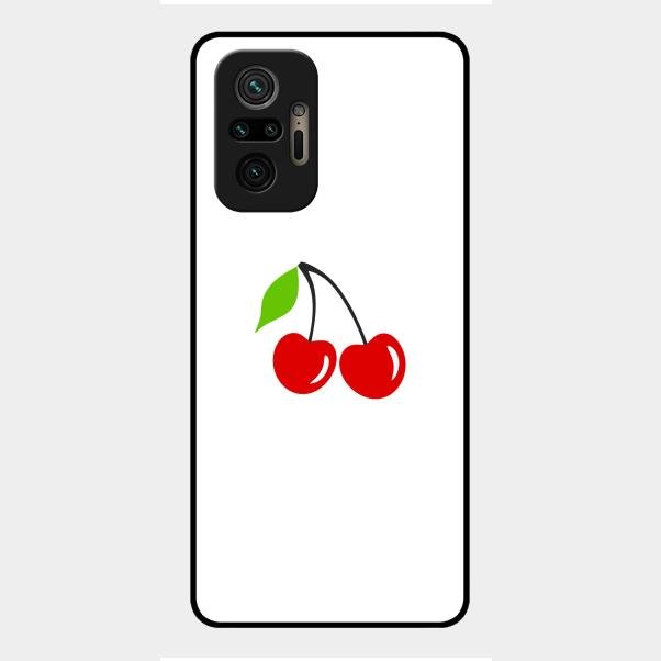 Cherry Glass Case Cover For Redmi Note 10 Pro Max