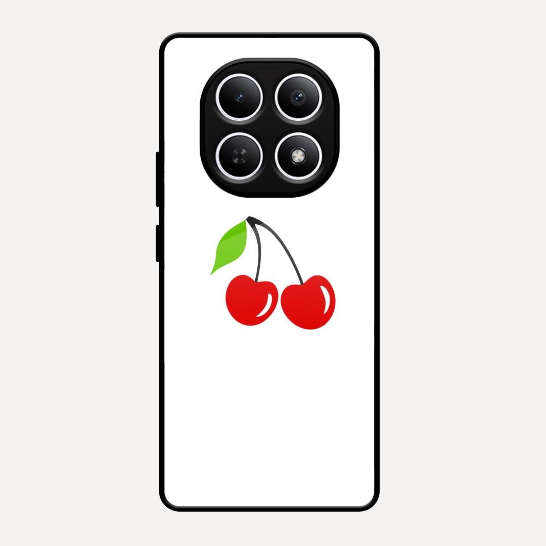 Cherry Glass Case Cover For Redmi Note 15 5G