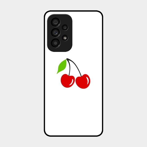 Cherry Glass Case Cover For Samsung Galaxy A53 5G