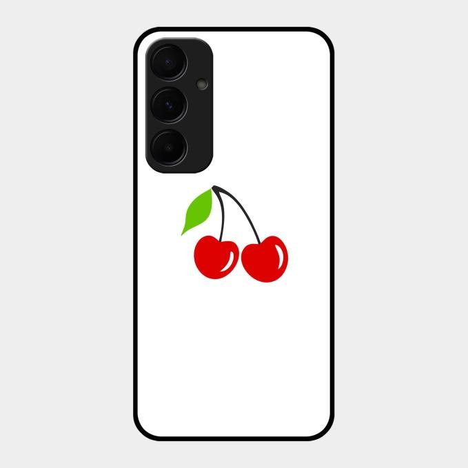 Cherry Glass Case Cover For Samsung Galaxy A55 5G