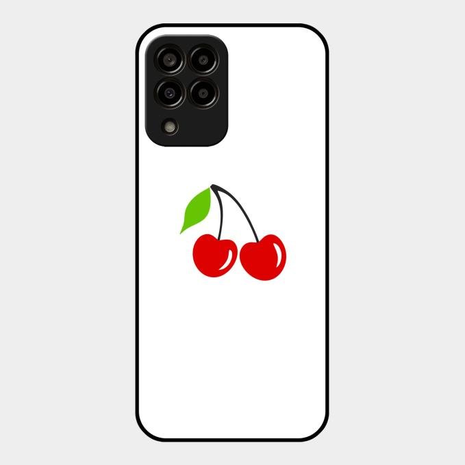 Cherry Glass Case Cover For Samsung Galaxy M33 5G