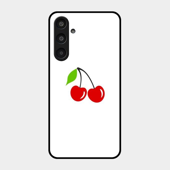 Cherry Glass Case Cover For Samsung Galaxy M35 5G