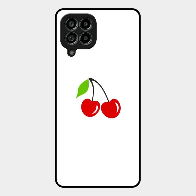 Cherry Glass Case Cover For Samsung Galaxy M53 5G