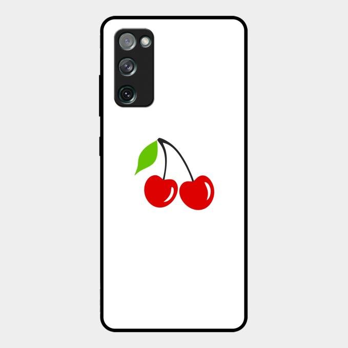 Cherry Glass Case Cover For Samsung Galaxy S20 Fe 5G