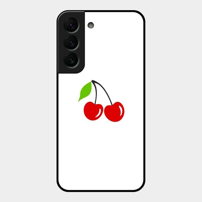Cherry Glass Case Cover For Samsung Galaxy S22 Plus 5G