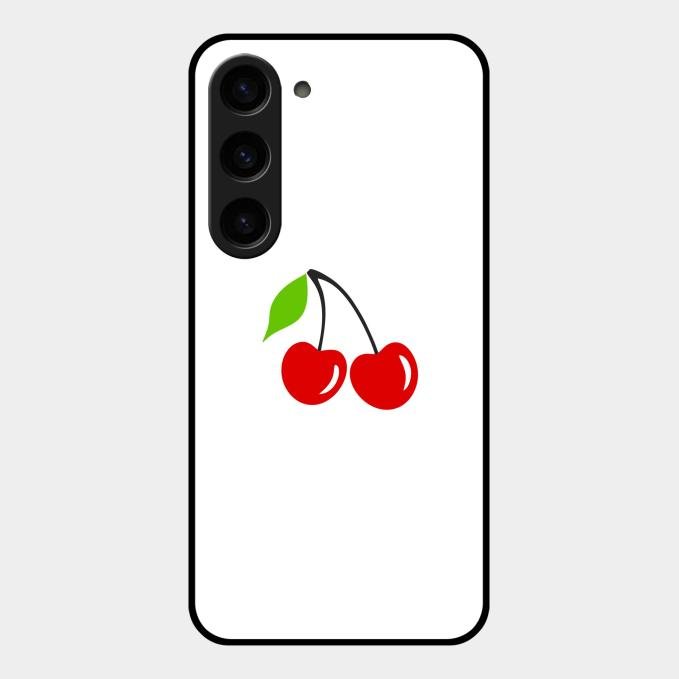 Cherry Glass Case Cover For Samsung Galaxy S23 5G