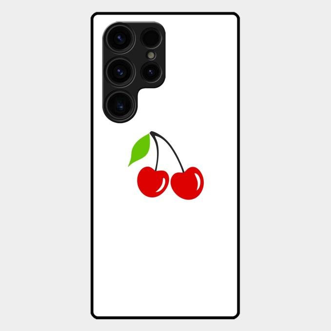 Cherry Glass Case Cover For Samsung Galaxy S24 Ultra 5G