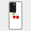 Cherry Glass Case Cover For Vivo T3 5G