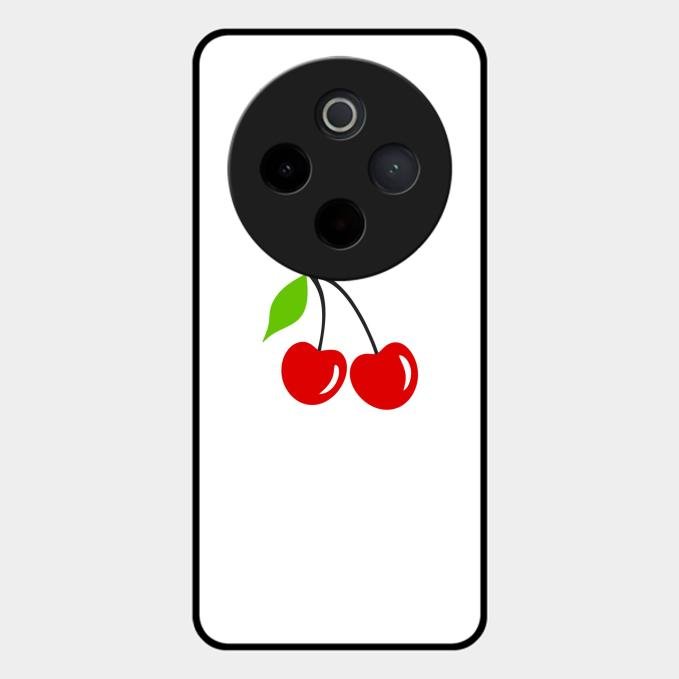 Cherry Glass Case Cover For Vivo T4 5G