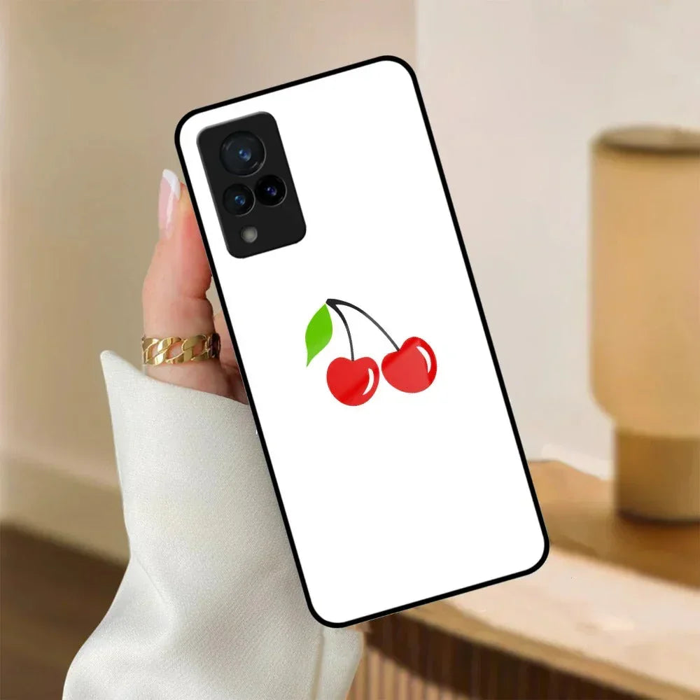 Cherry Glass Case Cover For Vivo - ShopOnCliQ