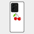 Cherry Glass Case Cover For Vivo V25 Pro 5G