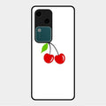 Cherry Glass Case Cover For Vivo V30 5G