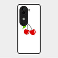 Cherry Glass Case Cover For Vivo V40E 5G