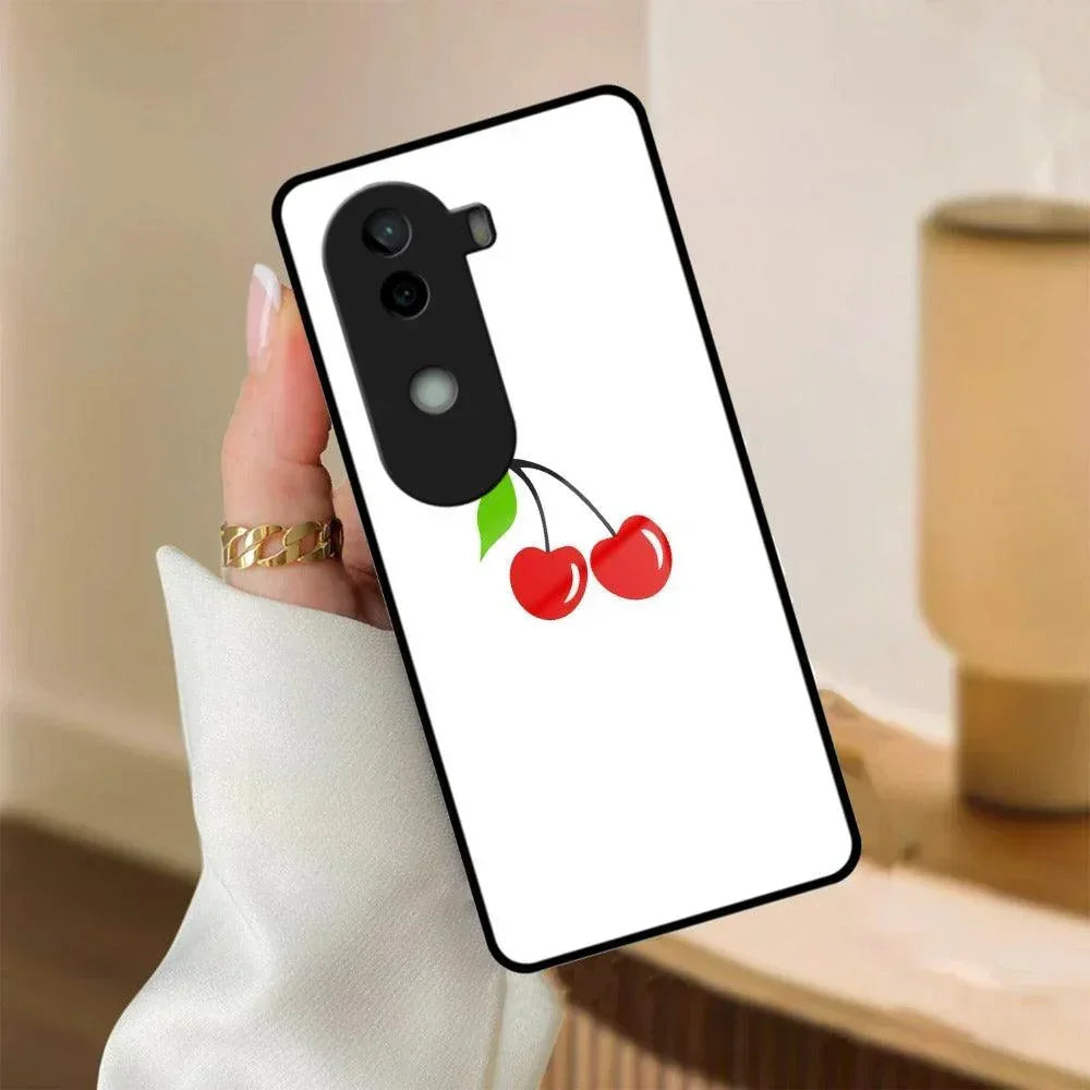 Cherry Glass Case Cover For iQOO - ShopOnCliQ