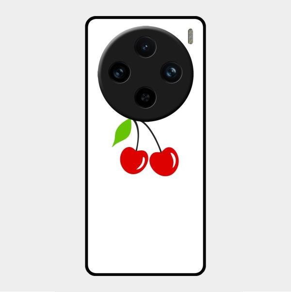 Cherry Glass Case Cover For Vivo X100 Pro 5G