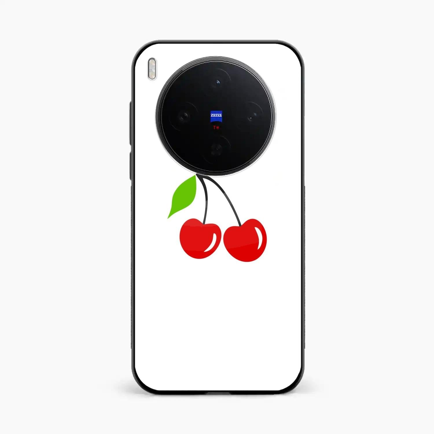 Cherry Glass Case Cover For Vivo X300 5G