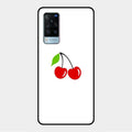 Cherry Glass Case Cover For Vivo X60 5G