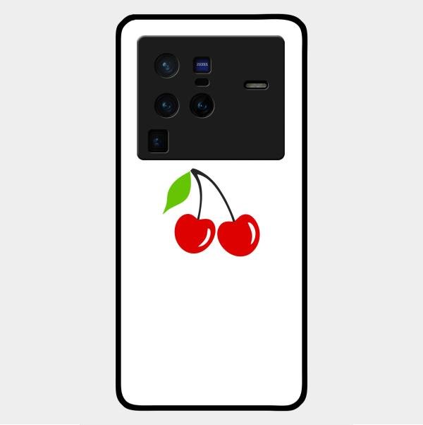 Cherry Glass Case Cover For Vivo X80 Pro 5G