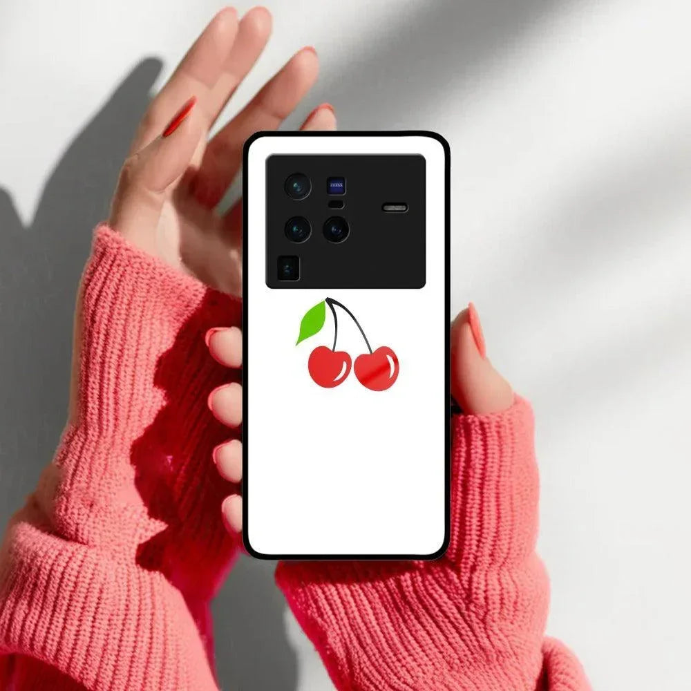 Cherry Glass Case Cover For Vivo - ShopOnCliQ