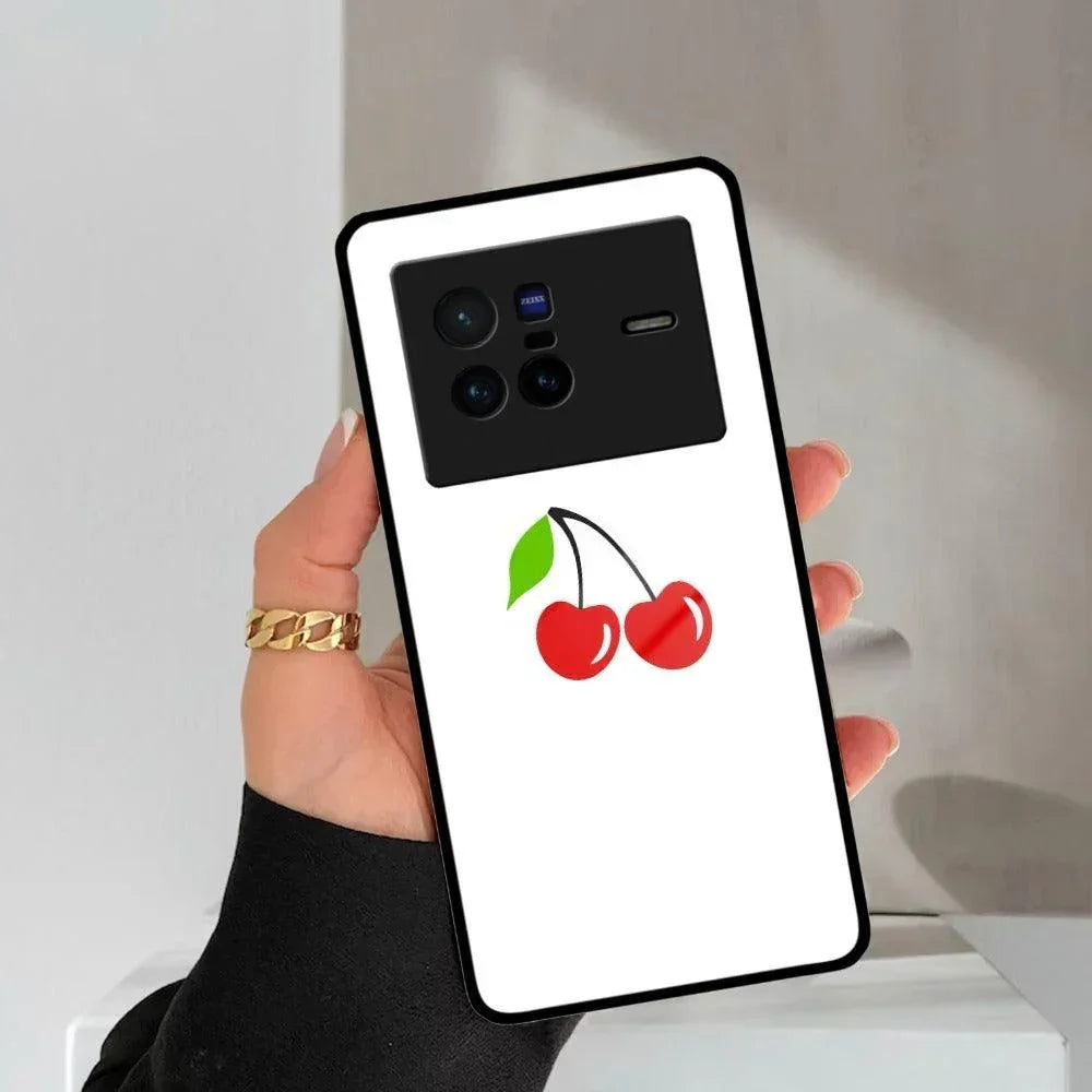 Cherry Glass Case Cover For Vivo - ShopOnCliQ