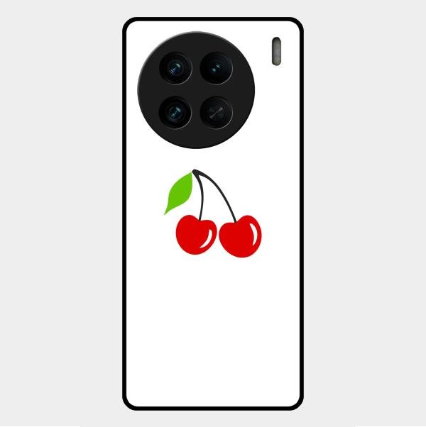 Cherry Glass Case Cover For Vivo X90 Pro 5G