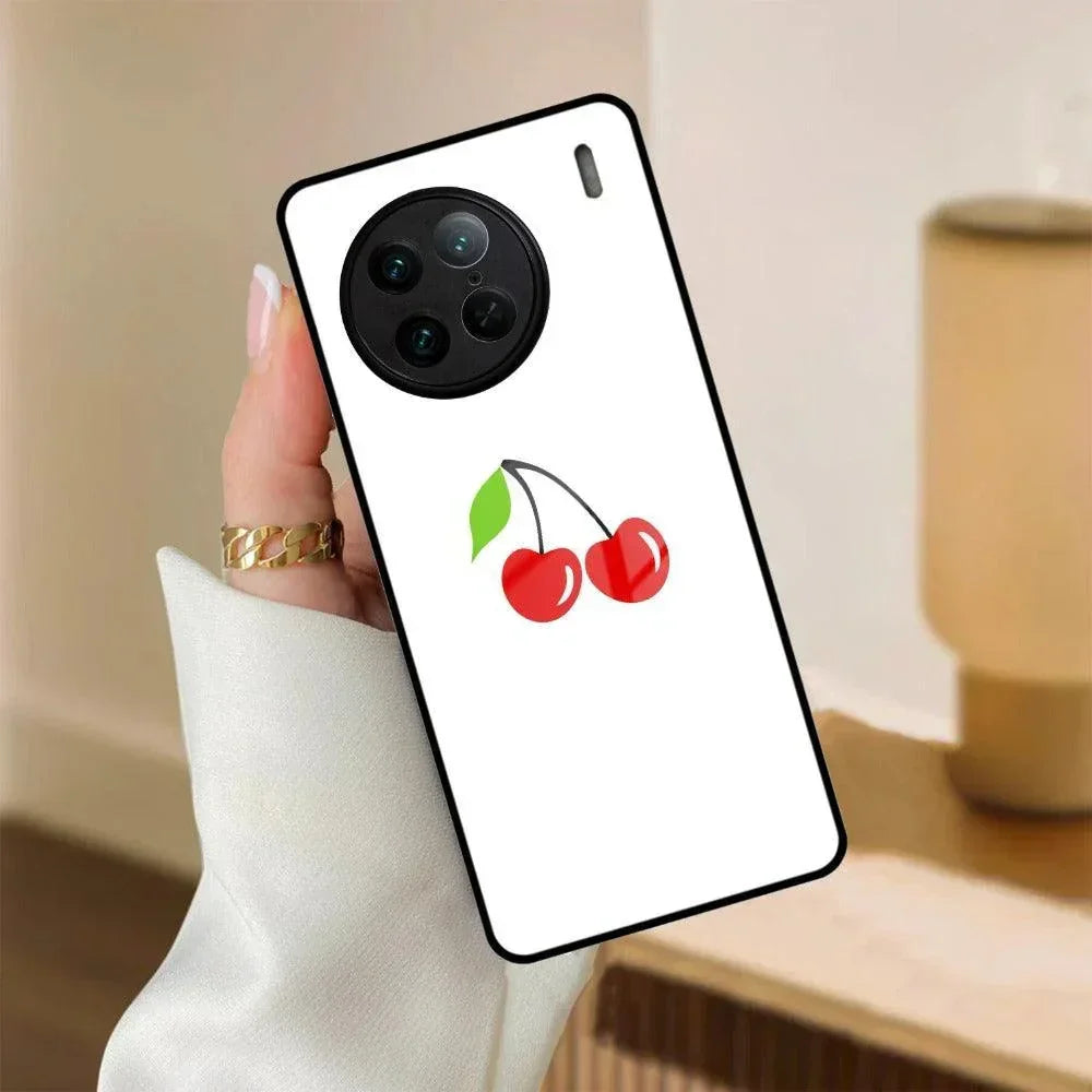 Cherry Glass Case Cover For Vivo - ShopOnCliQ