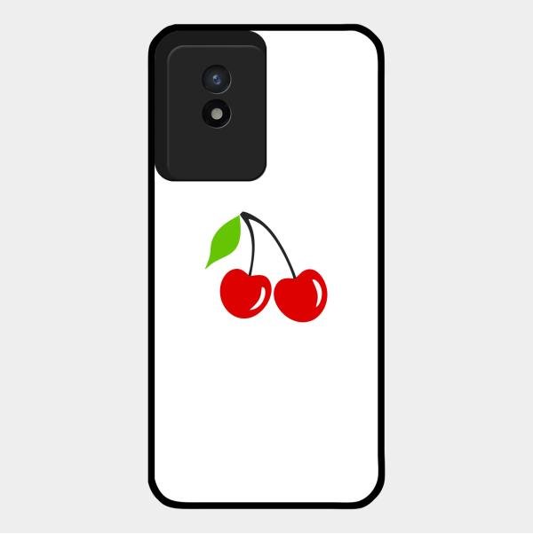 Cherry Glass Case Cover For Vivo Y02T