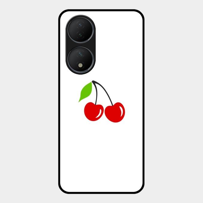 Cherry Glass Case Cover For Vivo Y100 5G