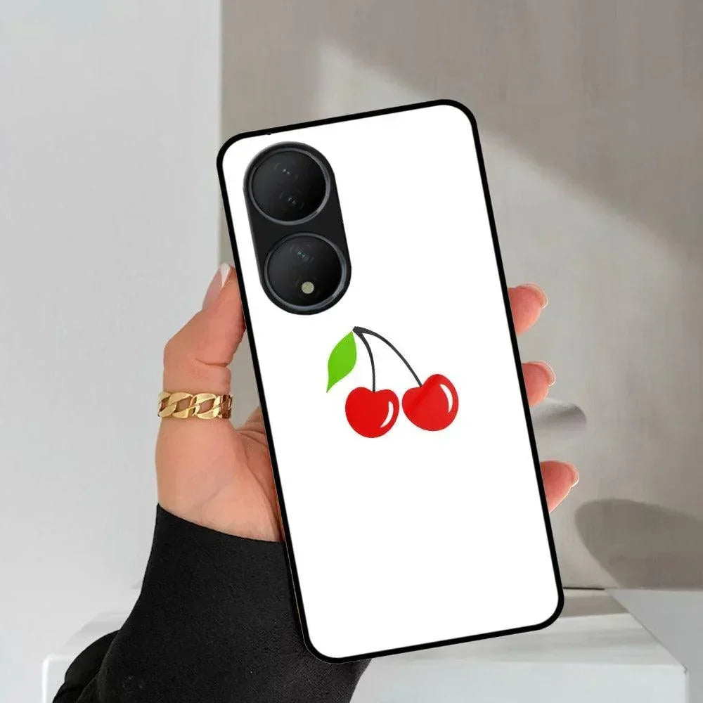 Cherry Glass Case Cover For Vivo - ShopOnCliQ
