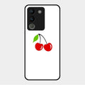 Cherry Glass Case Cover For Vivo Y200 5G