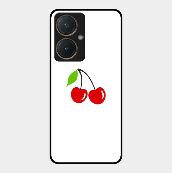 Cherry Glass Case Cover For Vivo Y27
