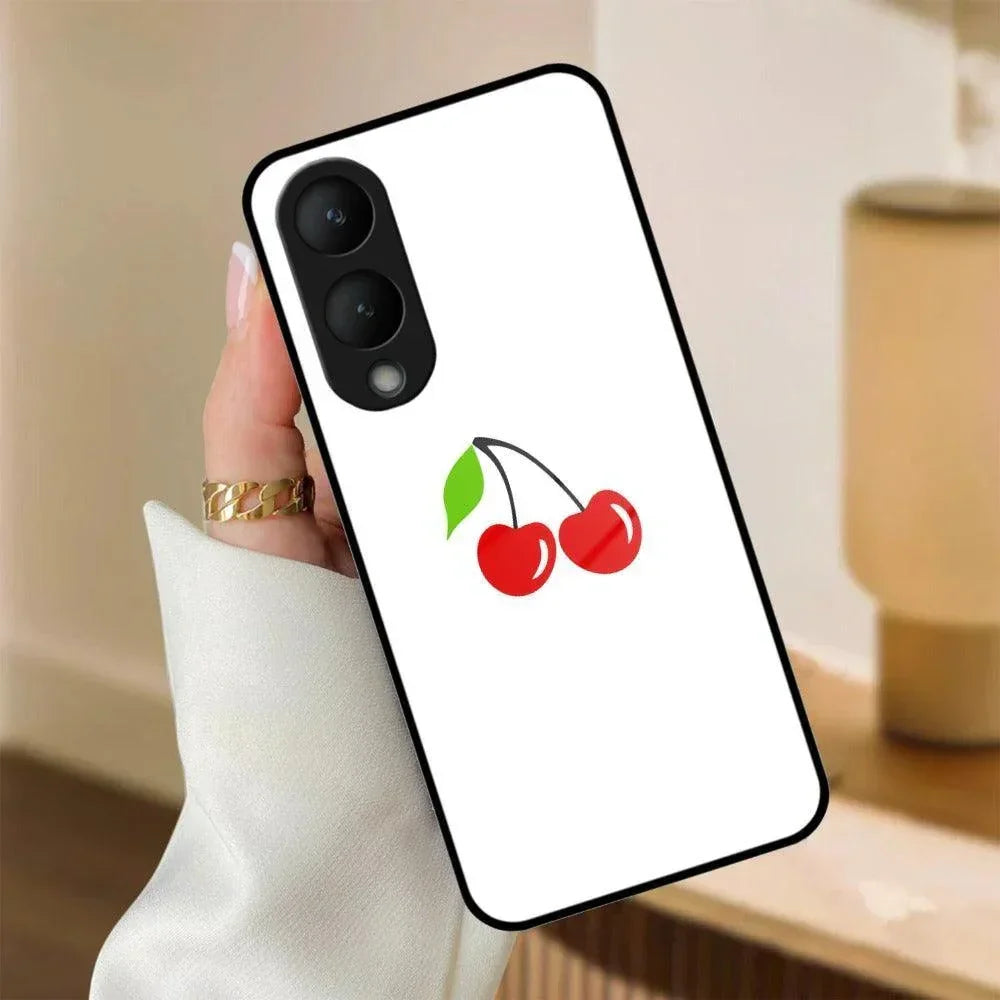 Cherry Glass Case Cover For Vivo - ShopOnCliQ