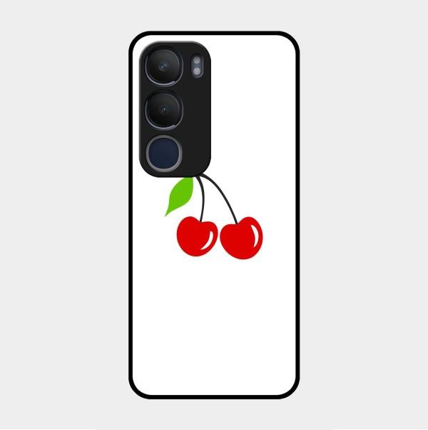 Cherry Glass Case Cover For Vivo Y29 5G