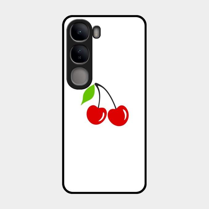 Cherry Glass Case Cover For Vivo Y300 5G