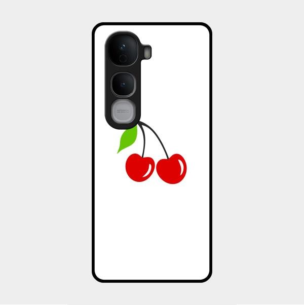 Cherry Glass Case Cover For Vivo Y400 Pro 5G