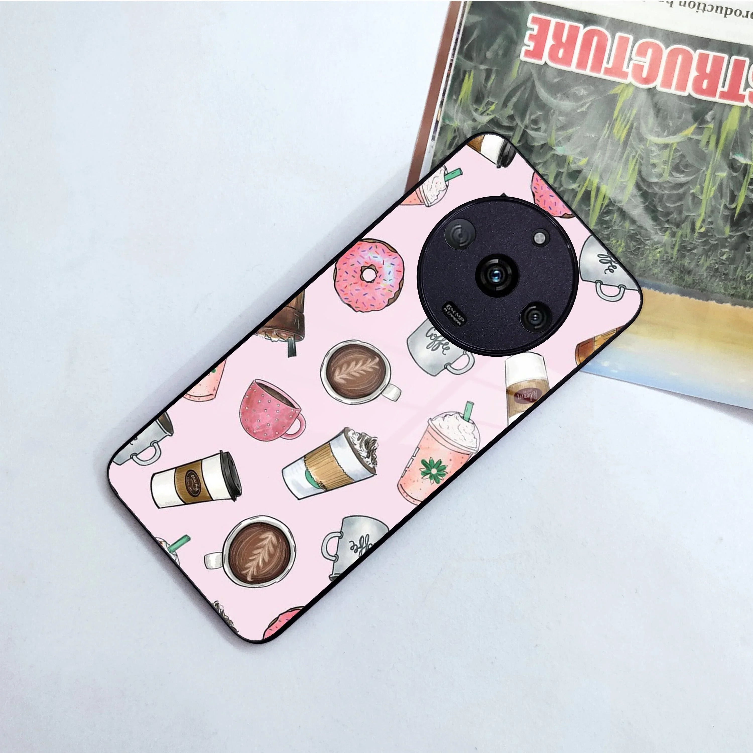 Cute Coffee Snacks Glass Case Cover For Realme/Narzo - ShopOnCliQ