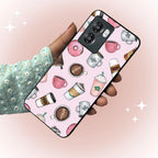 Cute Coffee Snacks Glass Case Cover For Realme/Narzo - ShopOnCliQ