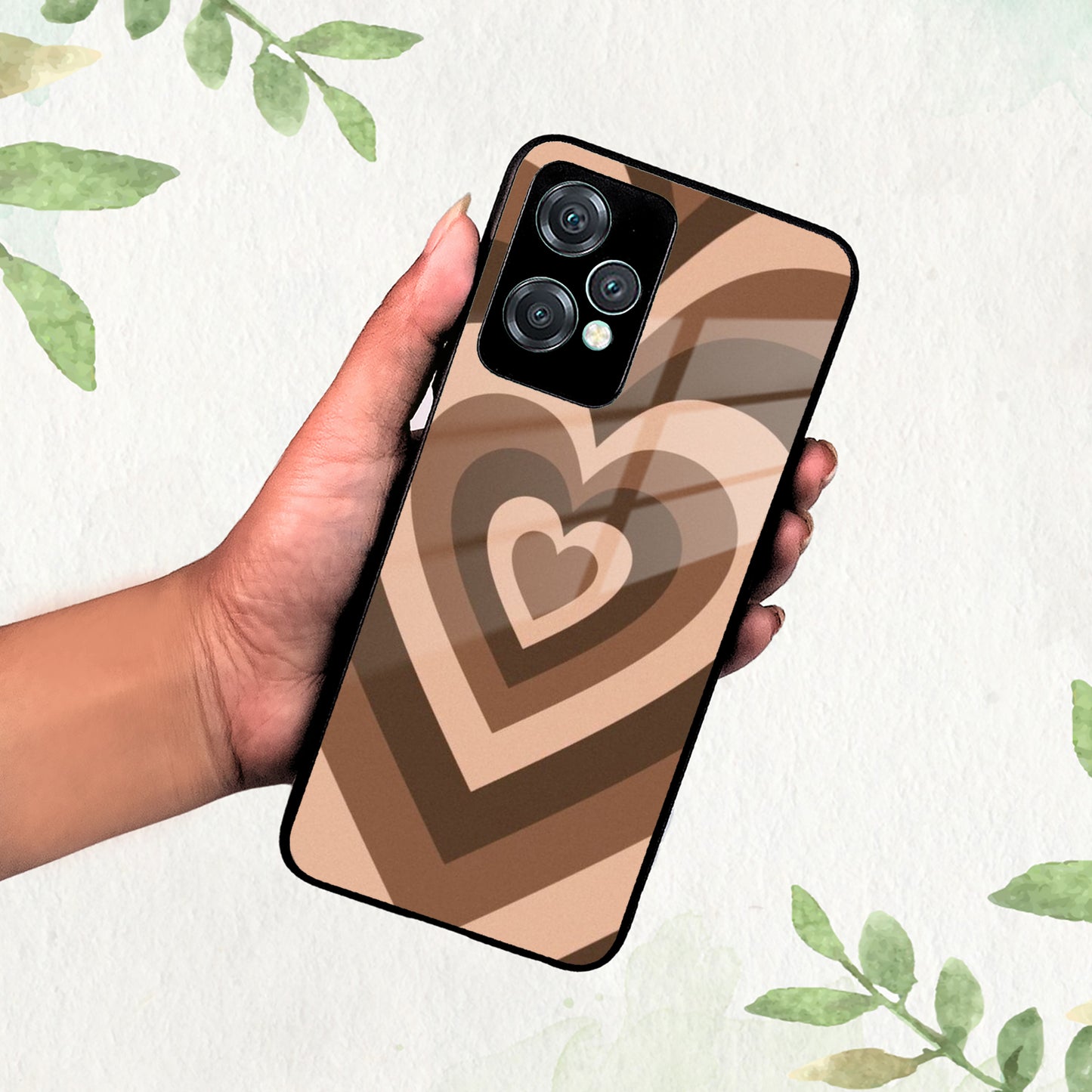 Latte Love Patter Glass Case Cover - Coffee For OnePlus