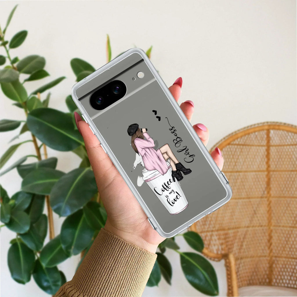 Coffee Lover Customize Anti Yellow Case For Google Pixel 8 5G