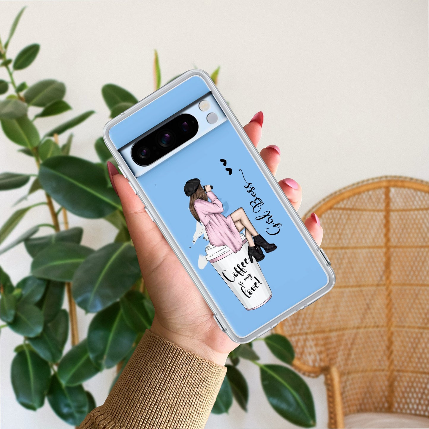 Coffee Lover Customize Transparent Silicon Case For Google