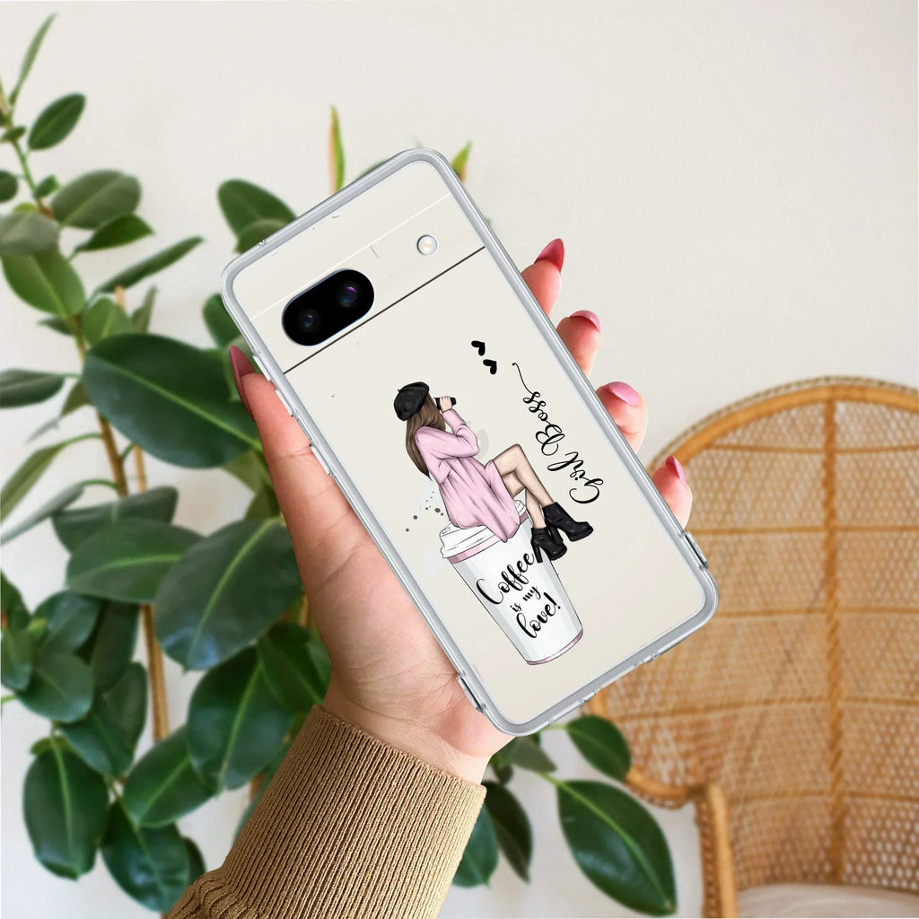 Coffee Lover Customize Anti Yellow Case For Google Pixel 8a 5G