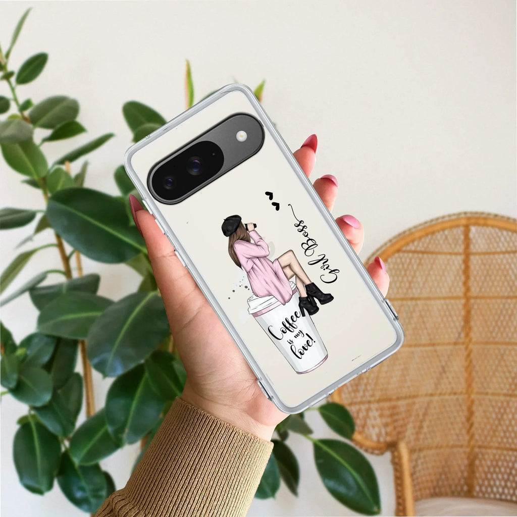 Coffee Lover Customize Transparent Silicon Case For Google Pixel 10 Pro