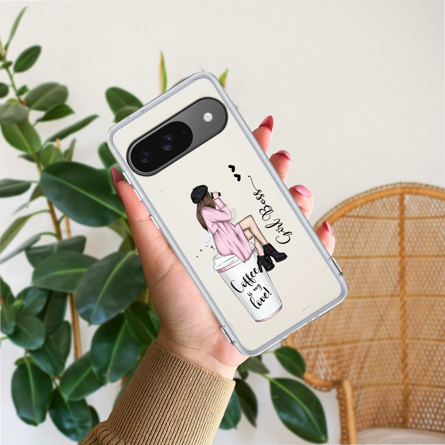 Coffee Lover Customize Transparent Silicon Case For Google