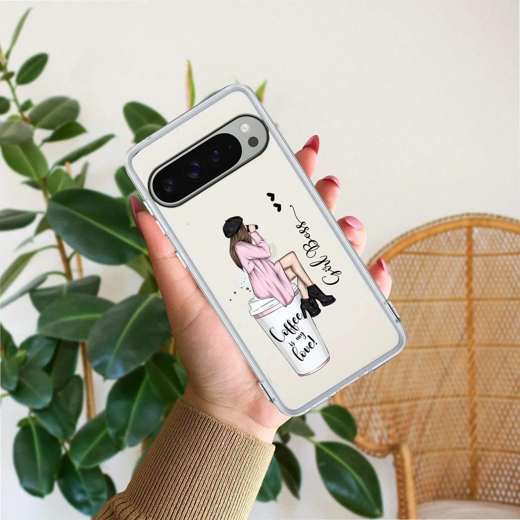 Coffee Lover Customize Transparent Silicon Case For Google Pixel 10 Pro XL
