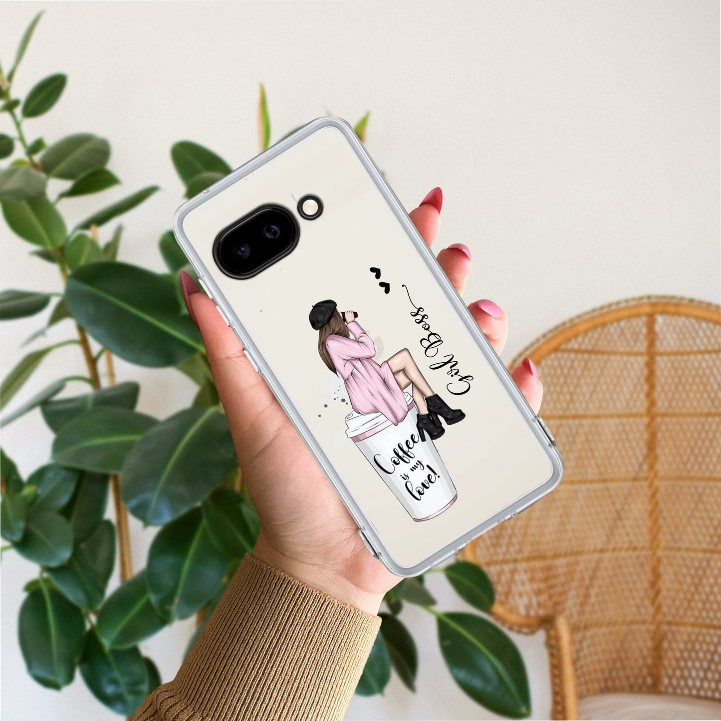 Coffee Lover Customize Transparent Silicon Case For Google